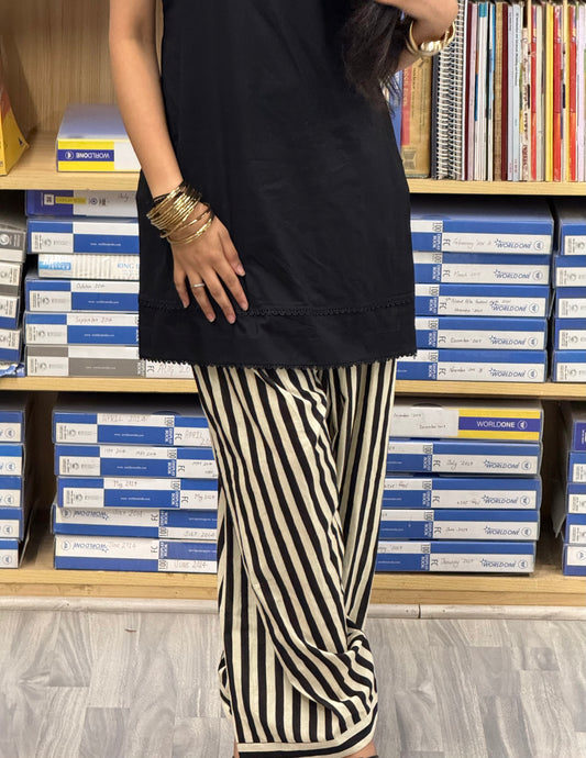 Black Stripe Suit Salwar