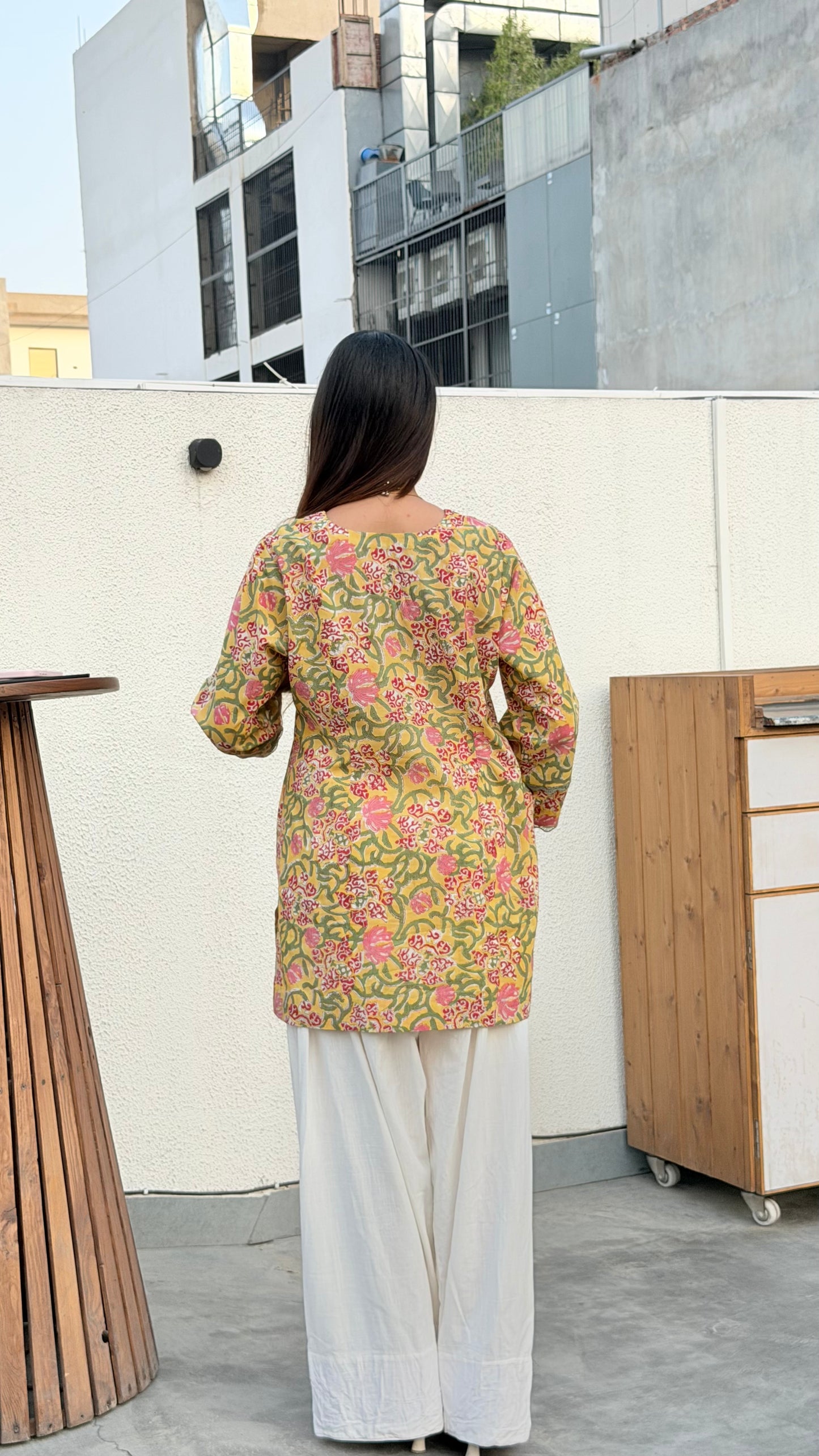 Yellow Farshi co-ord set